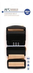 ProWorld, uniwersalny pas zabezpieczający do walizki, beżowy, 5-180 cm
