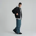 Przejściowa kurtka bomberka unisex z odpinanym kapturem NOWEAR