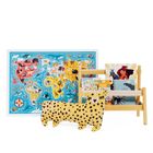 Puzzlove, CzuCzu, Zwierzęta, Mapa świata, puzzle, 60 elementów