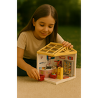 QBI, miniaturowy domek LED, sklep, puzzle 3D, 92 elementów