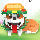 QBI, Pies Hamburger, klocki konstrukcyjne, 873 elementy