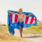 Quut, PlayTowels, dwustronny ręcznik plażowy, Lighthouse Blue, 100-180 cm
