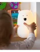 Rabbit & Friends, duży miś, lampka silikonowa, biała