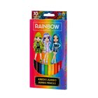 Rainbow High, Jumbo, kredki ołówkowe trójkątne, 10 kolorów