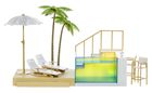 Rainbow High, Pool & Beach Club, zestaw z basenem zmieniającym kolory