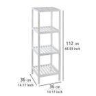 Regał łazienkowy, Norway white, 4 poziomy