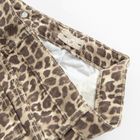 Regulowane jeansy wide leg w panterkę Cool Club