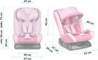 Ricokids, Luco, fotelik samochodowy, 0-36 kg, różowy