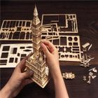 Robotime, Big Ben, puzzle drewniane 3D, LED, 220 elementów