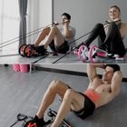 Roller z podstawą do ćwiczeń mięśni brzucha, czarny