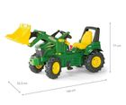 Rolly Toys, John Deere, traktor Rolly Farmtrac, z łyżką i pompowanymi kołami, 710126