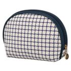 Rovicky, kosmetyczka, krata, beżowo-granatowa