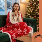 Ruhhy, koc świąteczny, flanelowy, 1,3-1,7m