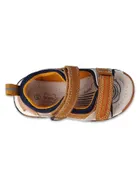 Sandały chłopięce, brązowe, skórzana wkładka, Befado