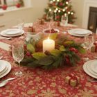 Saska Christmas, wianek dekoracyjny świąteczny, zdobiony, 43 cm