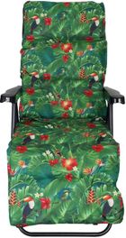 Saska Garden, fotel ogrodowy z podnóżkiem, flower, 57-83-106 cm