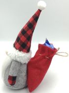 Saska Garden, Mikołajek dekoracyjny z workiem na prezent, 20 cm