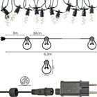 Saska Garden, Party Light, girlanda zewnętrzna, 12 żarówek spiralnych, LED, 6,3m, 230V