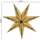 Saska Gift And Decor, dekoracja papierowa, gwiazda, kremowa, 50 cm, 7 ramion
