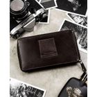 Saszetka na biodro, brązowa, skórzana, Rovicky