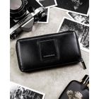 Saszetka na biodro, czarna, skórzana, RFID, Rovicky
