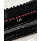 Saszetka na biodro, czarna, skórzana, Rovicky