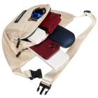 Saszetka na biodro, nerka, beżowa, Peterson