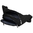 Saszetka na biodro, nerka, czarna, Peterson