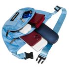 Saszetka na biodro, nerka, niebieska, Peterson