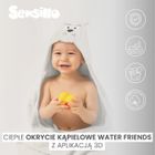 Sensillo, Water Friends, okrycie kąpielowe, królik, pink, 100-100 cm