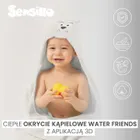 Sensillo, Water Friends, okrycie kąpielowe, miś, grey, 100-100 cm