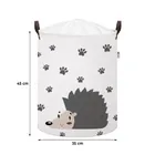 Sipo, kosz na zabawki XL, bawełniany, wodoodporny, zamykany na ściągacz, Jeżyk