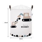 Sipo, kosz na zabawki XL, bawełniany, wodoodporny, zamykany na ściągacz, Koparki