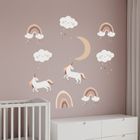 Sipo, naklejki na ścianę do pokoju dziecięcego, Jednorożce boho