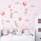 Sipo, naklejki na ścianę do pokoju dziecięcego, Króliczki i różowe balony