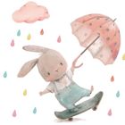 Sipo, naklejki na ścianę do pokoju dziecięcego, Królik na deskorolce