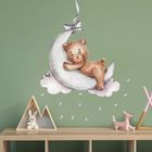 Sipo, naklejki na ścianę do pokoju dziecięcego, Śpiący miś na księżycu