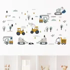 Sipo, naklejki na ścianę do pokoju dziecięcego, Traktory i koparki