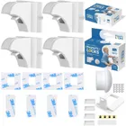 Sipo, zestaw magnetycznych zabezpieczeń do szaf i szuflad, 4 szt.