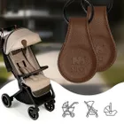 Sipo, zestaw uniwersalnych klipsów magnetycznych do wózka, metalowa zawieszka, brązowe, 2 szt.