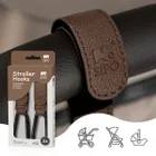 Sipo, zestaw uniwersalnych zaczepów do wózka, brązowe, 2 szt.