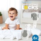 Sipo, zestaw zabezpieczeń do szaf i szuflad z funkcją smart lock, 6 szt.