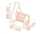 Smoby, kołyska z baldachimem dla lalek