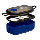Śniadaniówka Aqua Pure ze sztućcami - blue/black