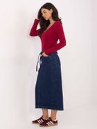 Spódnica jeansowa damska, granatowa, Sublevel