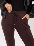 Spodnie dresowe damskie, brązowe, Basic Feel Good