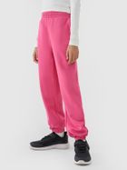 Spodnie dresowe dziewczęce, różowe, 4F