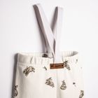 Spodnie dziewczęce na szelkach, beżowe, Nicol