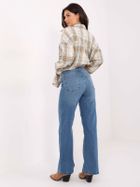 Spodnie jeansowe damskie, straight, niebieskie, Sublevel