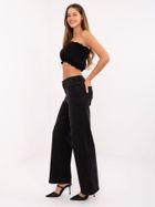 Spodnie jeansowe damskie, wide leg, czarne, Sublevel